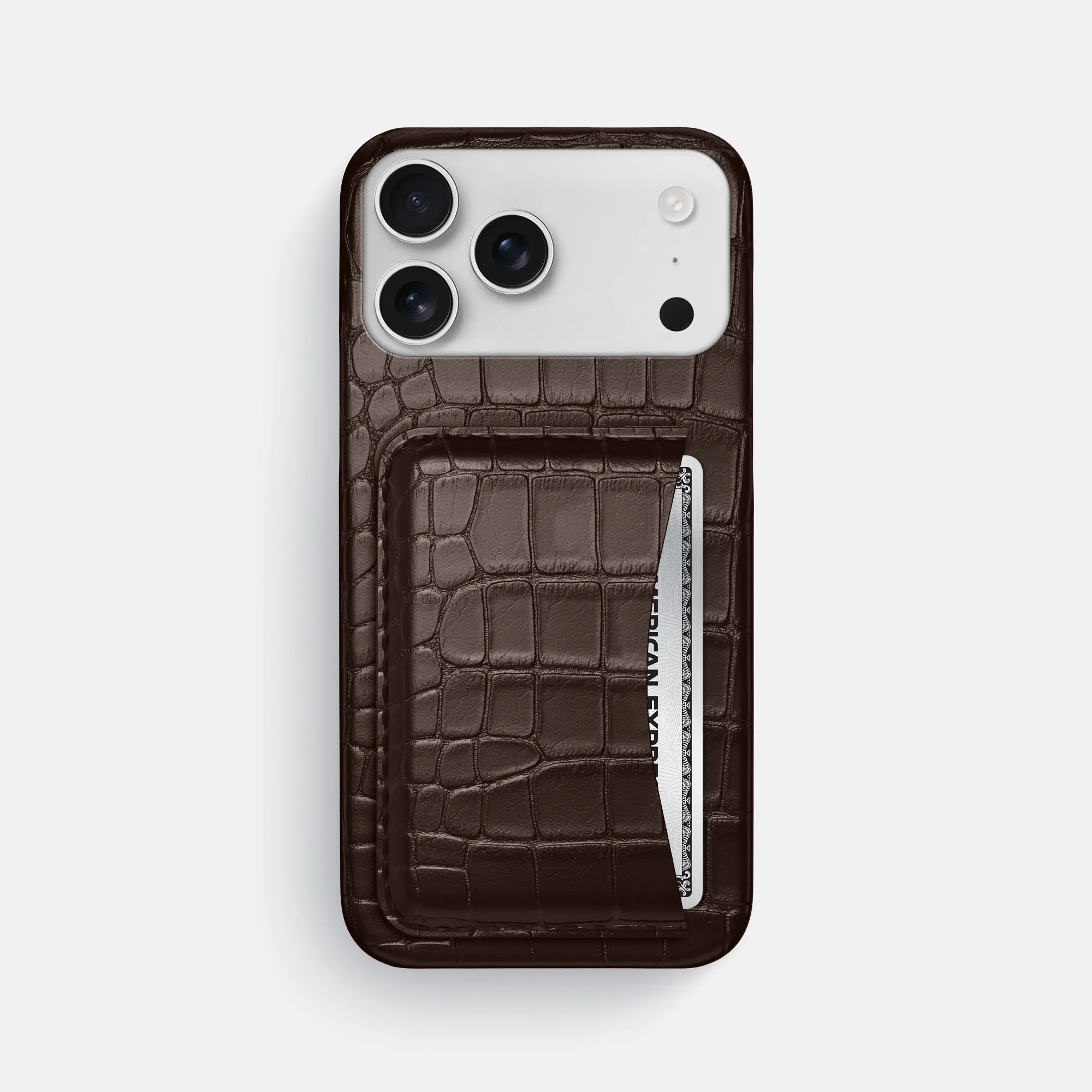 Slim Card Case For iPhone 17 Pro Max In Alligator Luxury Feel