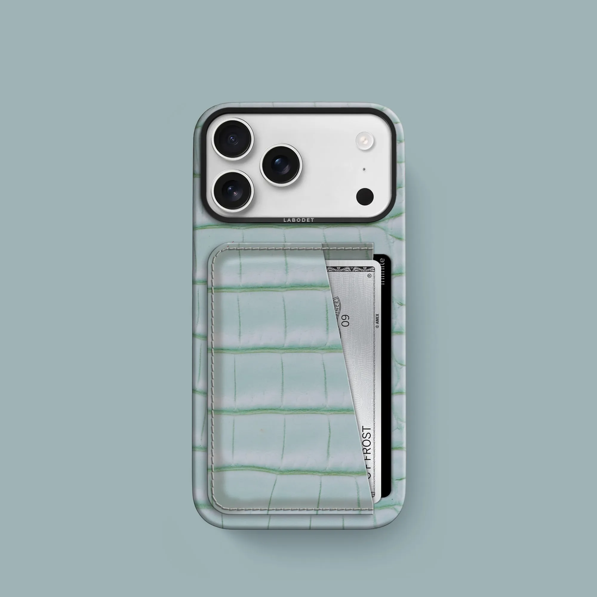 Double Card Case Mint Gum For iPhone 17 Pro In Alligator Ultra Slim Classic Finish