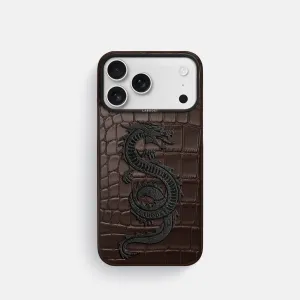 Classic Case With Carbon Dragon For iPhone 17 Pro In Alligator Printed Graphic Water shield
