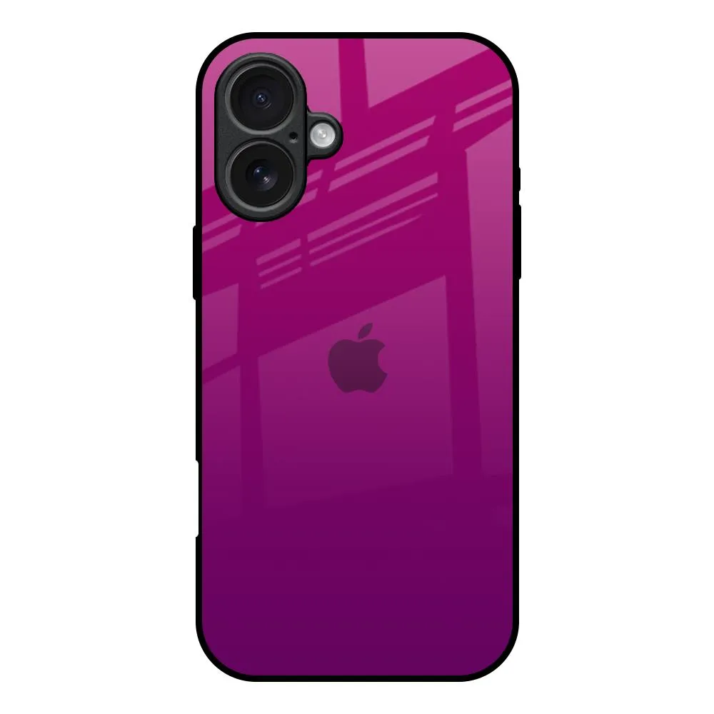 Affordable option Clear Edge Magenta Gradient Glass Case For iPhone 17
