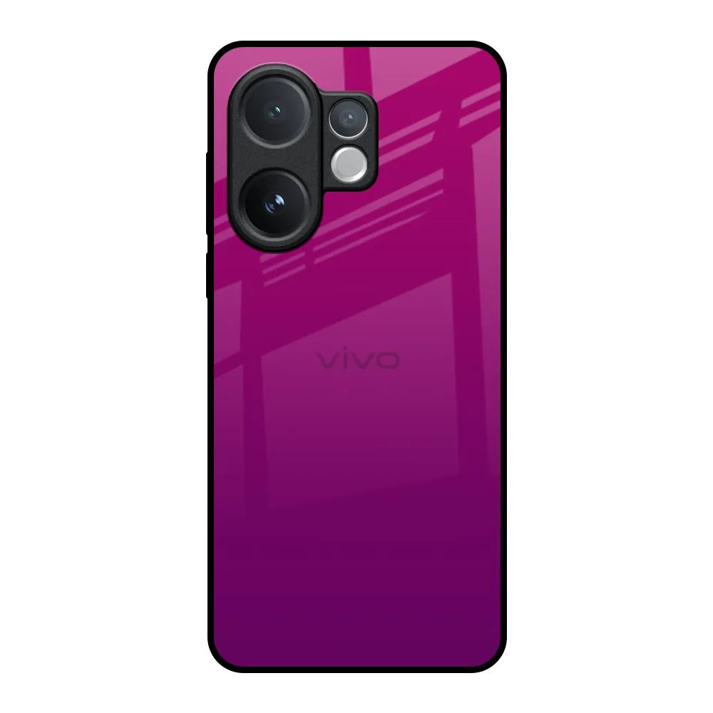 Slim Comfort Rugged Surface Magenta Gradient Glass Case For Vivo V60 5G