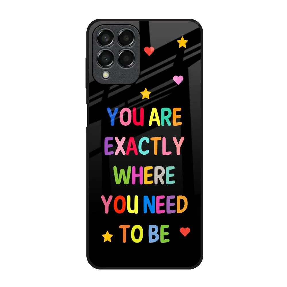 Magical Words Glass Case for Samsung Galaxy M53 5G Sport Inspired