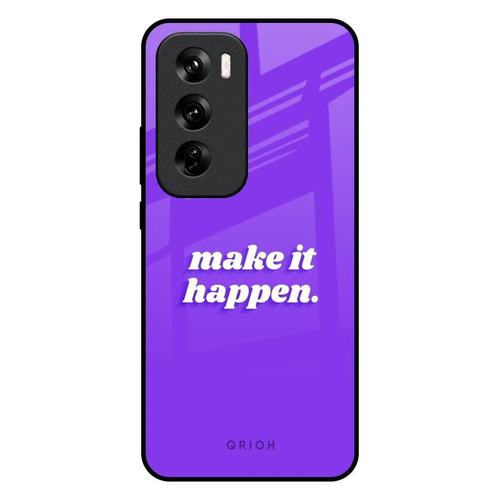 Make it Happen Glass Case for Oppo Reno 12 Pro 5G Flexible Comfort Clear Texture
