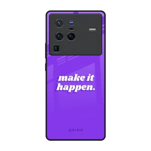 Portable Grip Transparent Shell Make it Happen Glass Case for Vivo X80 Pro 5G