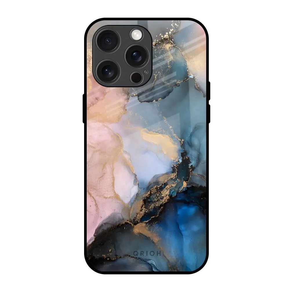 Marble Ink Abstract Glass Case for iPhone 15 Pro Max Matte Layer