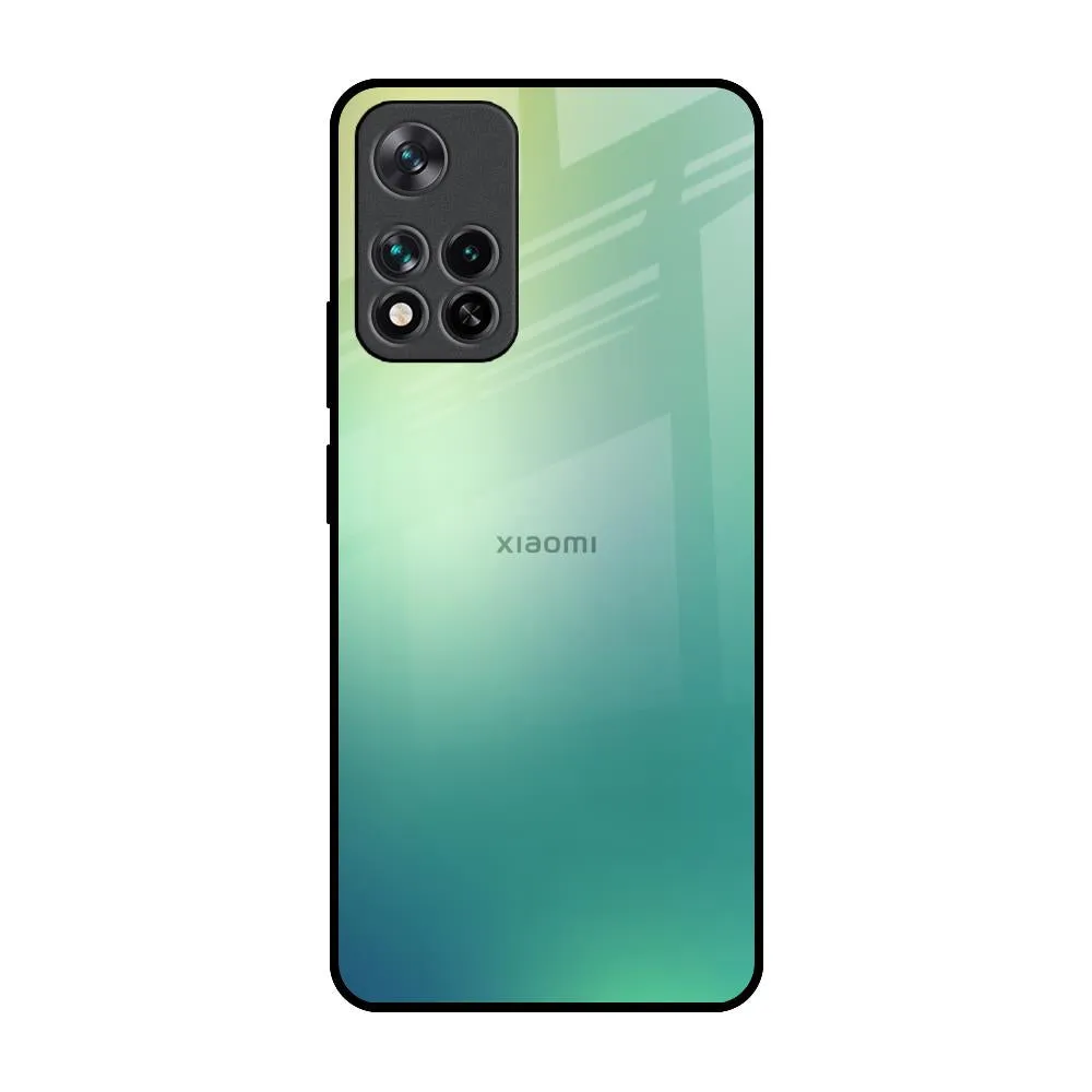 Vibrant Finish Dusty Green Glass Case for Mi 11i