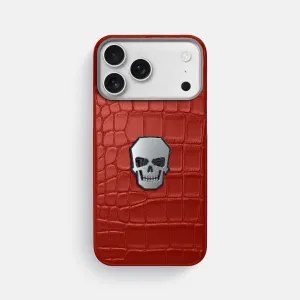 Classic Case With Titanium Skull For iPhone 17 Pro Max In Alligator Portable Grip