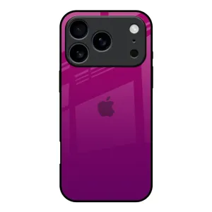 Durable structure Smooth Pattern Finish Magenta Gradient Glass Case For iPhone 17 Pro