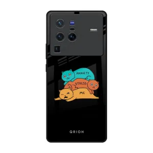 Anxiety Stress Glass Case for Vivo X80 Pro 5G Clear View
