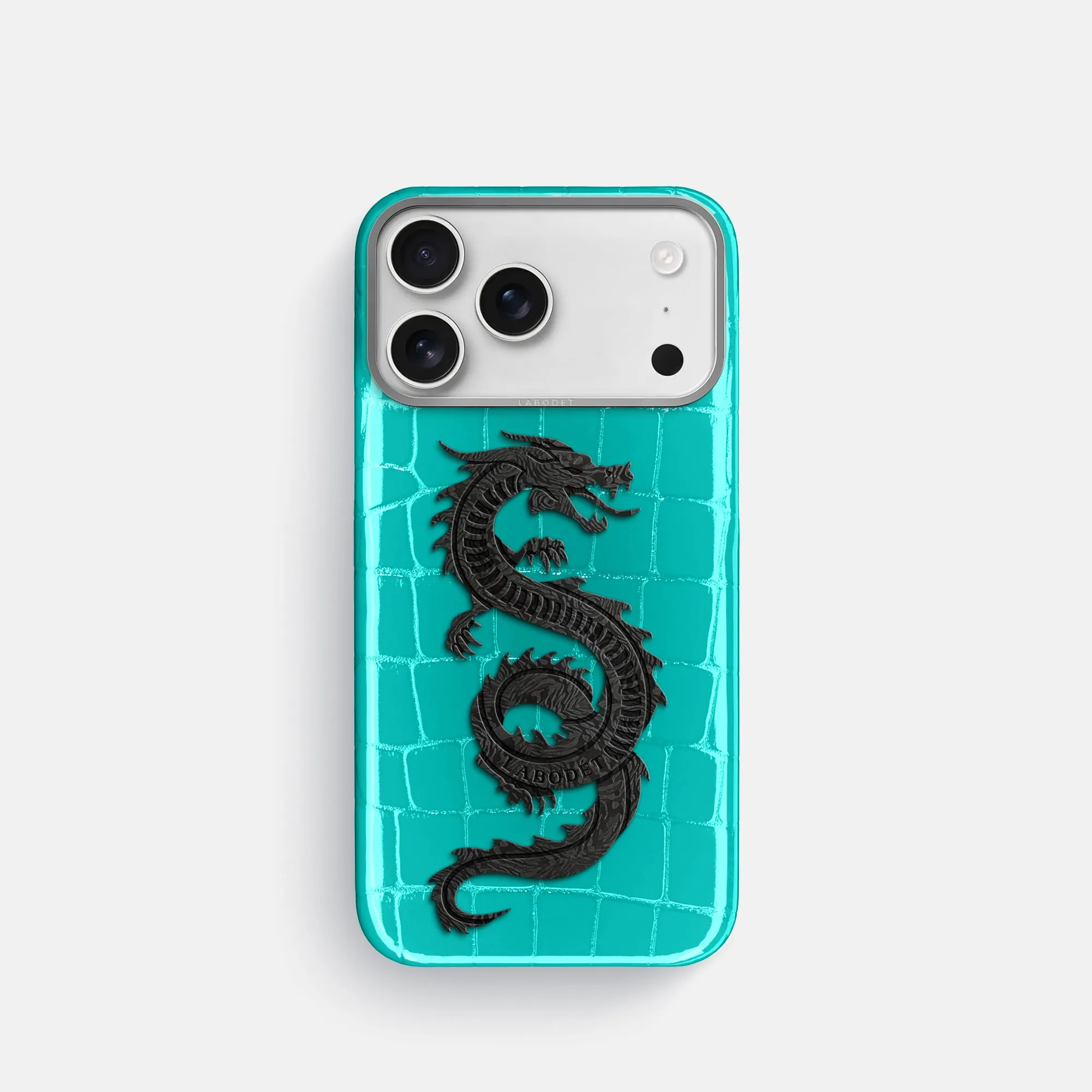 Luxury Appeal Premium Touch Classic Case With Carbon Dragon For iPhone 17 Pro In Shiny Alligator