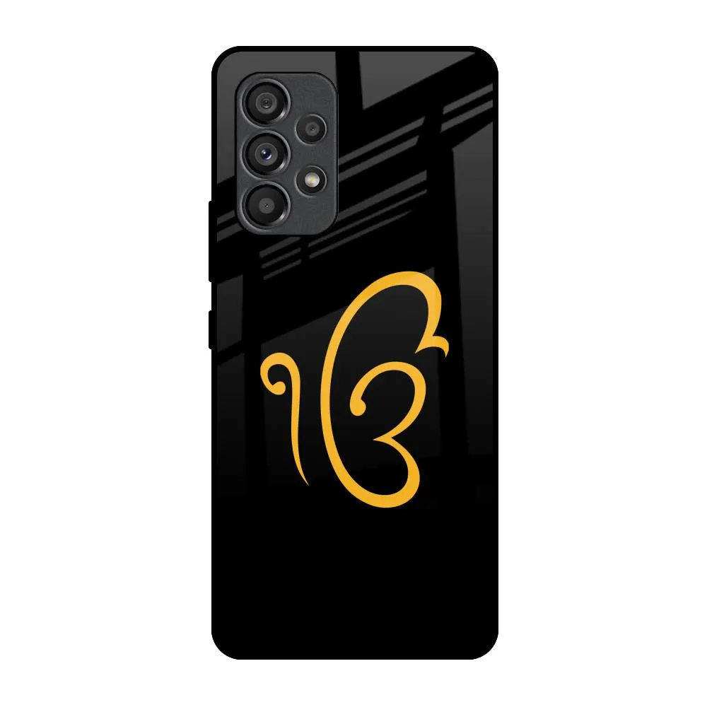 Luxury Fashion Initial Glass Case for Samsung Galaxy A53 5G Premium Texture Design Soft Edging