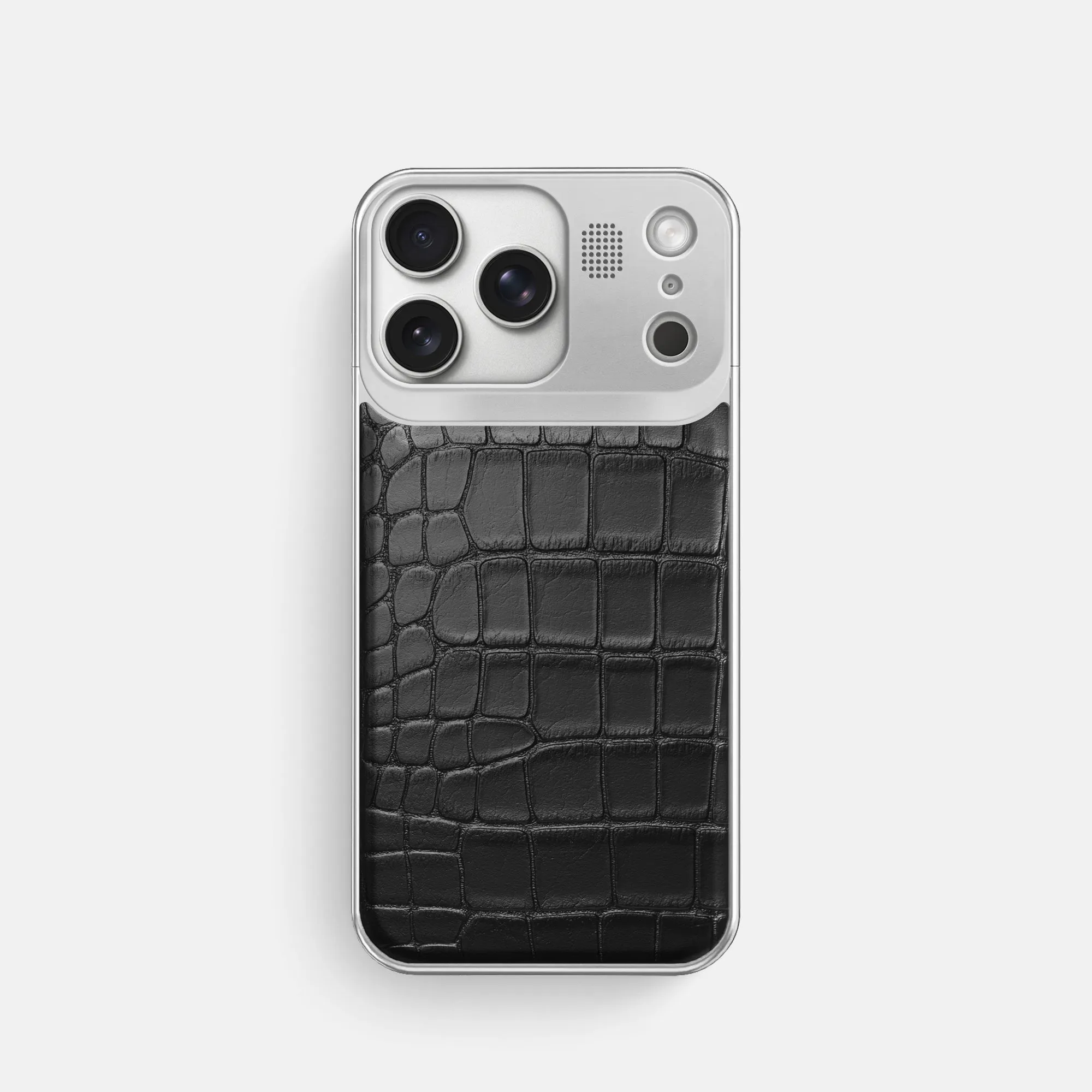 Smooth Surface Layer Stylish Color Metal Case For iPhone 17 Pro In Alligator