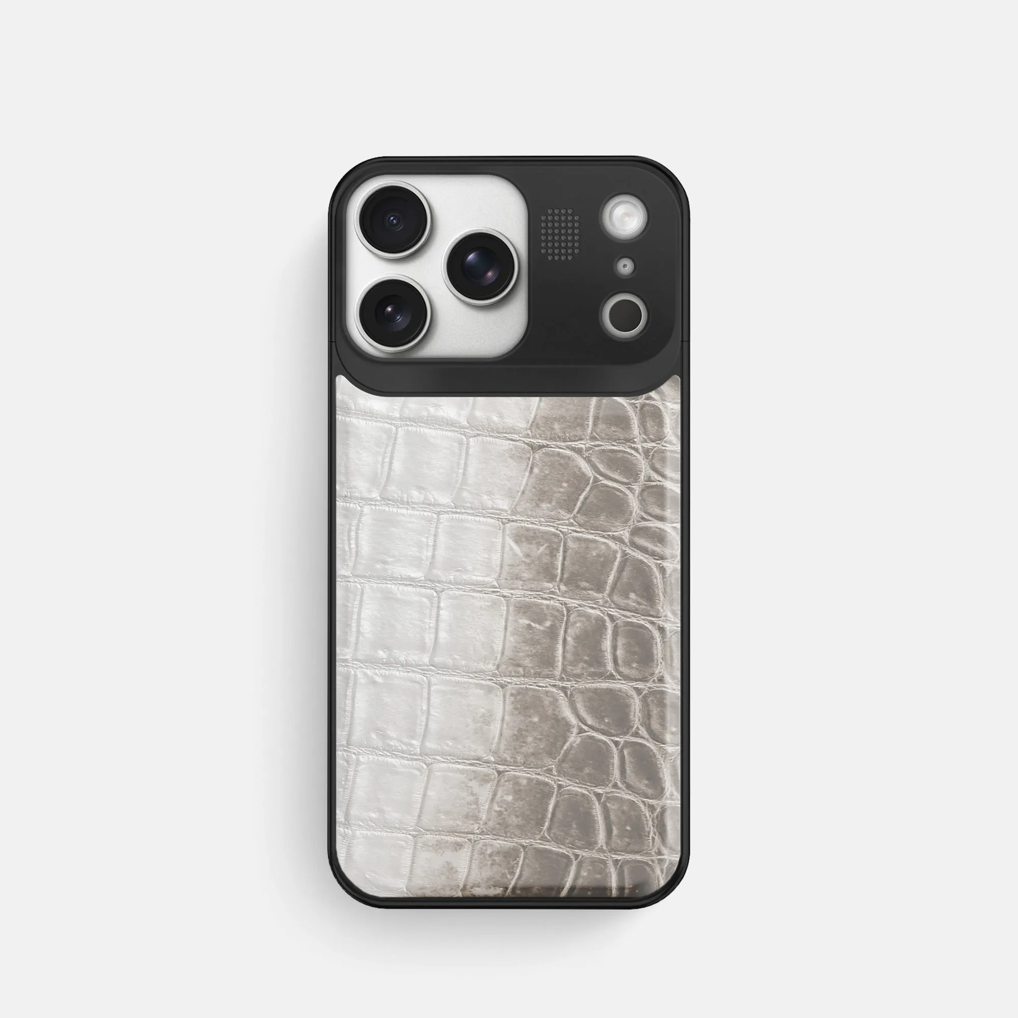 Hand Feel Outdoor Travel Metal Case For iPhone 17 Pro In Himalayan Crocodile