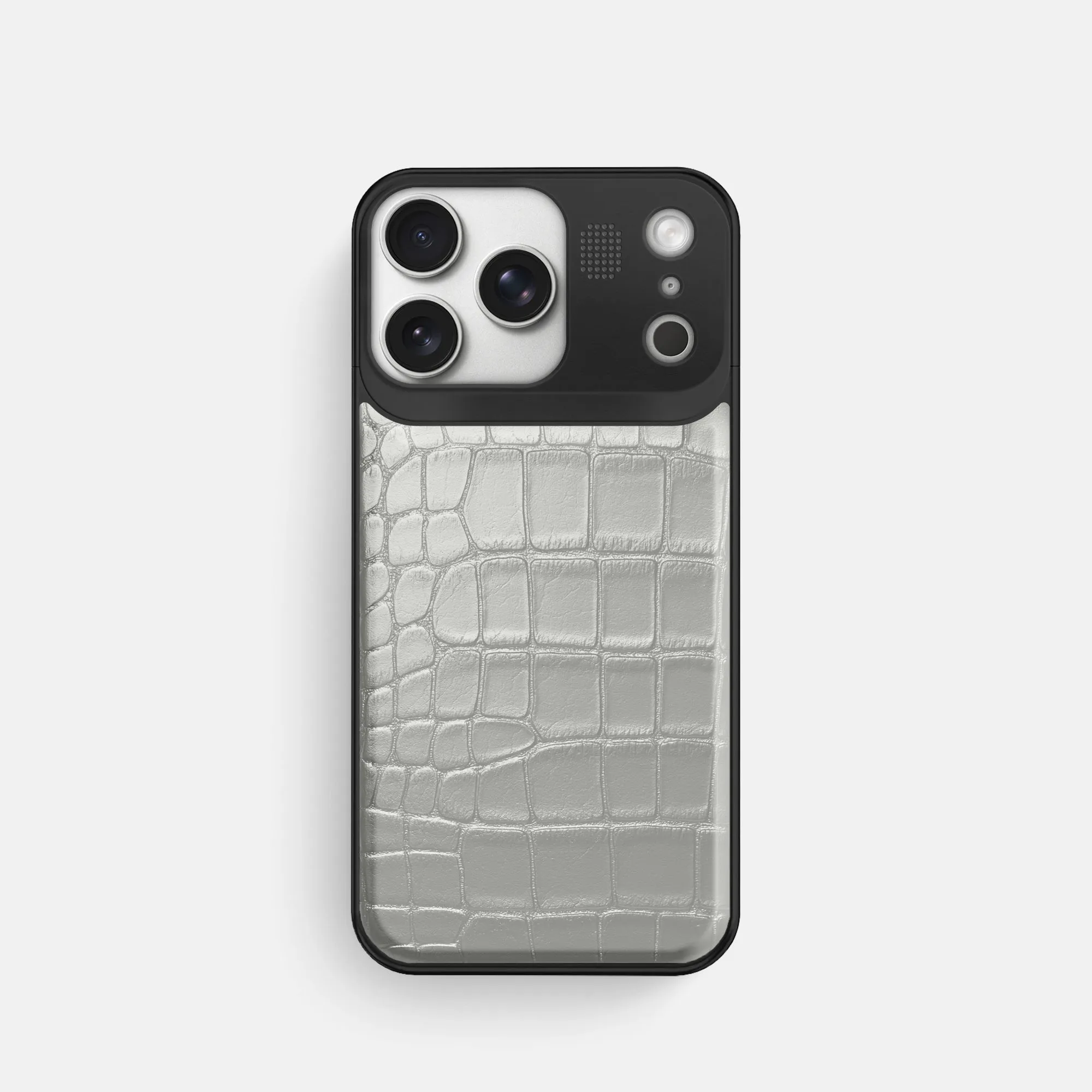 Metal Case For iPhone 17 Pro In Metallic Alligator Slim Profile