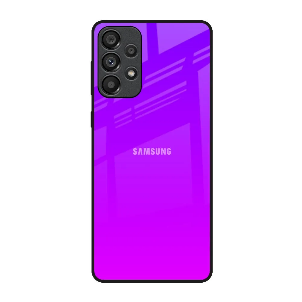 Purple Pink Glass Case for Samsung Galaxy A73 5G Protective Craft