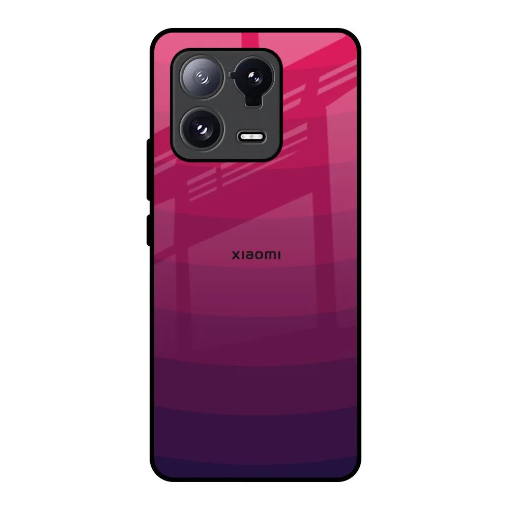 Wavy Pink Pattern Glass Case for Mi 13 Pro Non Slip