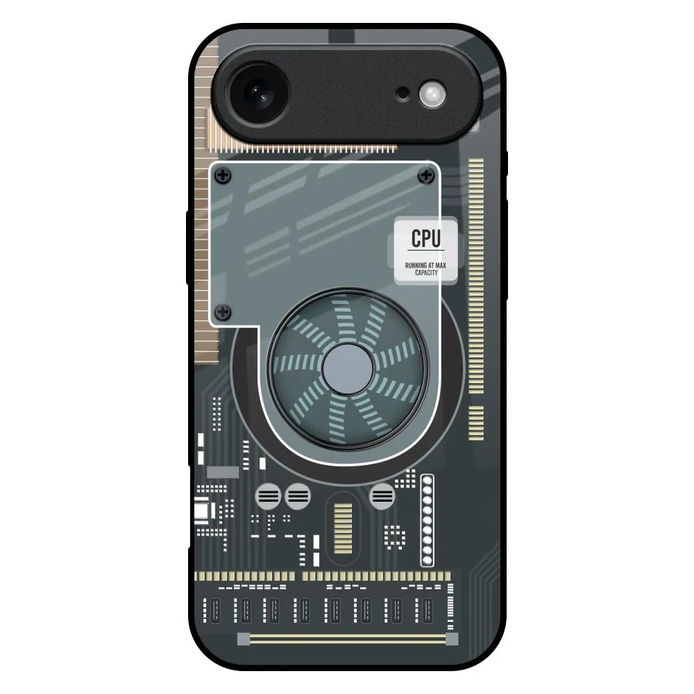 Motherboard Circuit Glass Case for iPhone 17 Air Gloss Touch