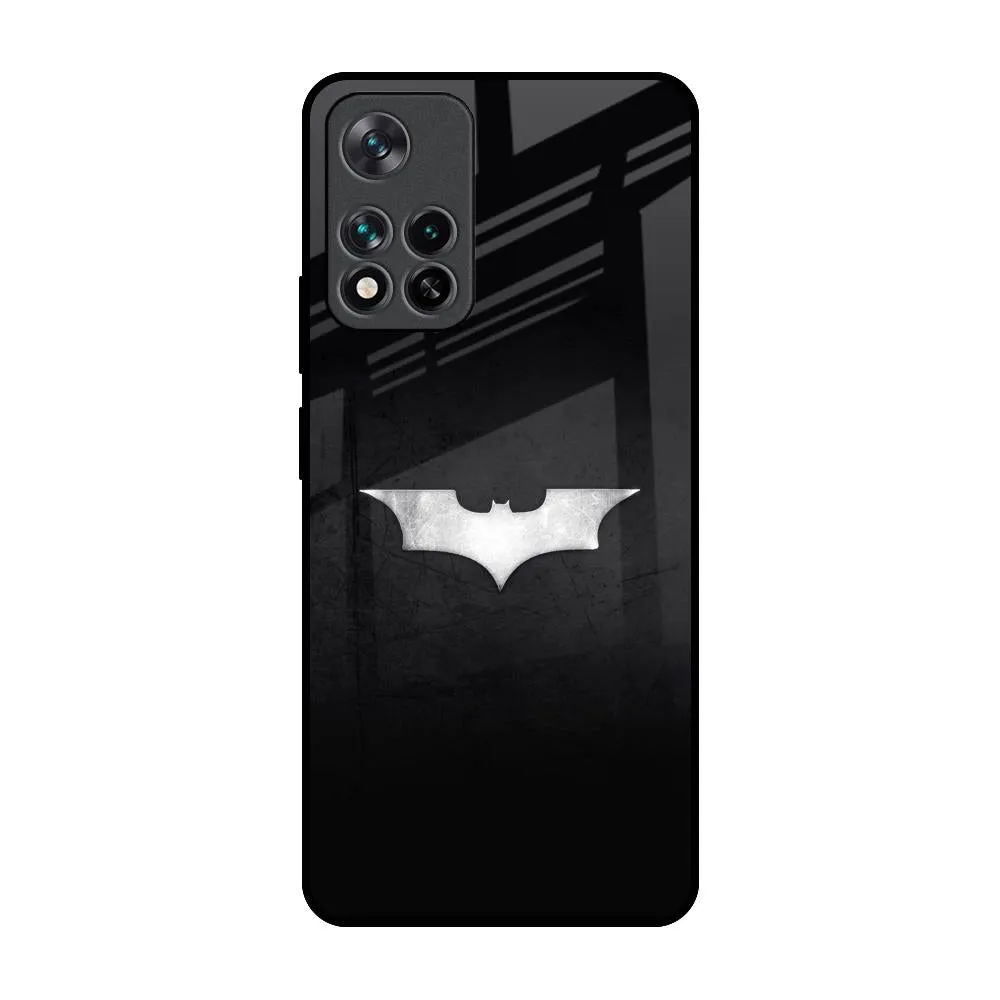 Compact Texture Super Hero Logo Glass Case for Mi 11i