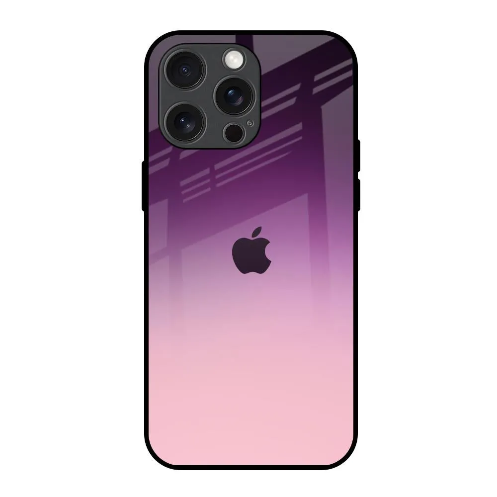 Purple Gradient Glass case for iPhone 15 Pro Max Outdoor Travel Glossy Pattern