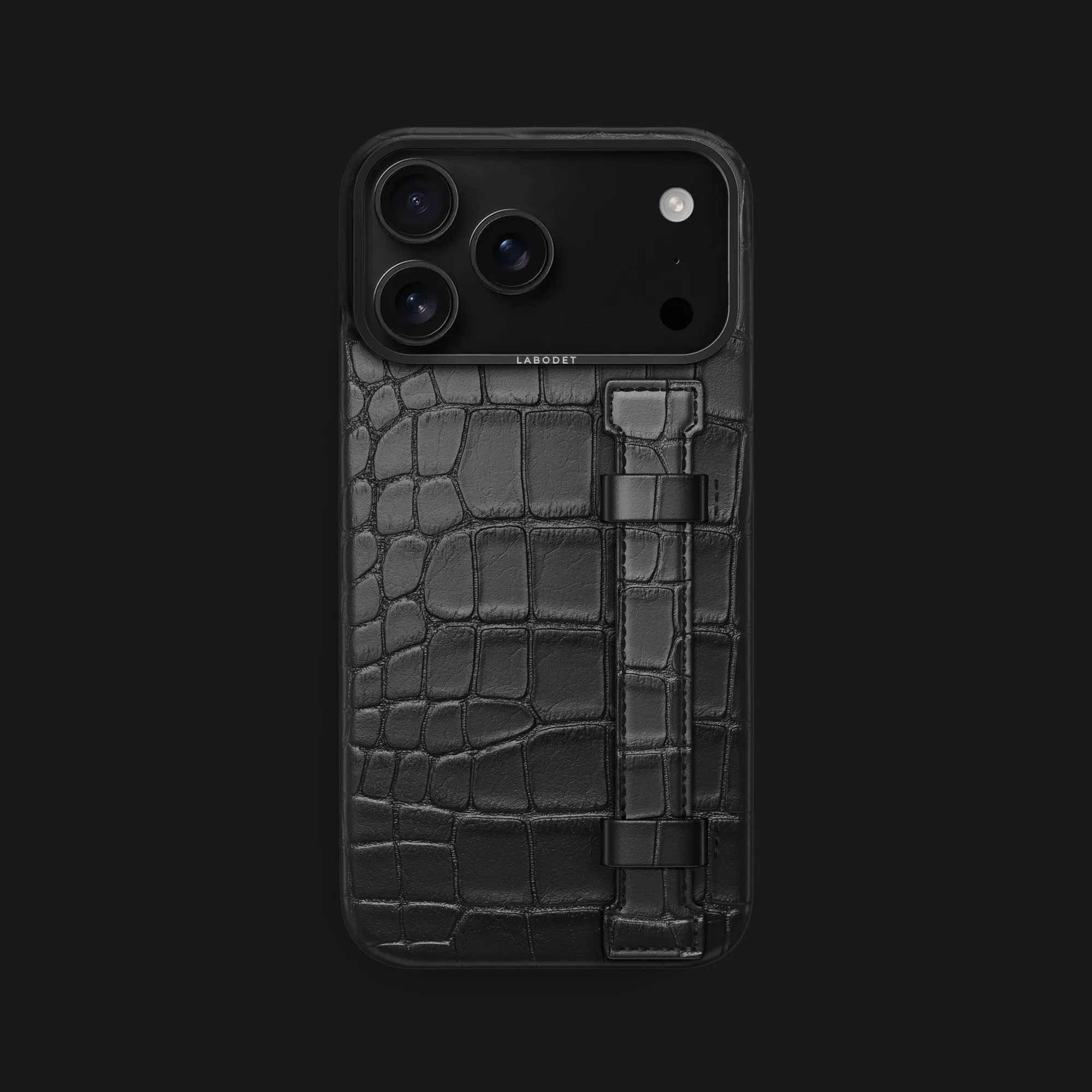 Handle Case Edition Black For iPhone 17 Pro Max In Alligator Raised Bezels