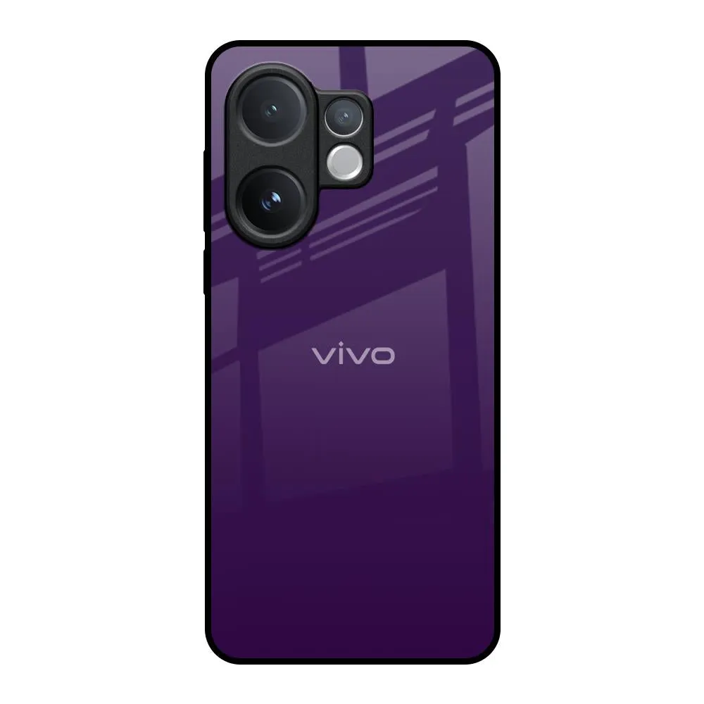 Ultra Thin Smooth Coating Dark Purple Glass Case for Vivo V60 5G