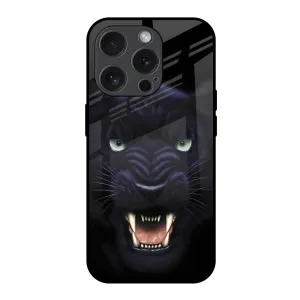 Everyday Style Student Gear Angry Black Leopard Glass Case for iPhone 15 Pro