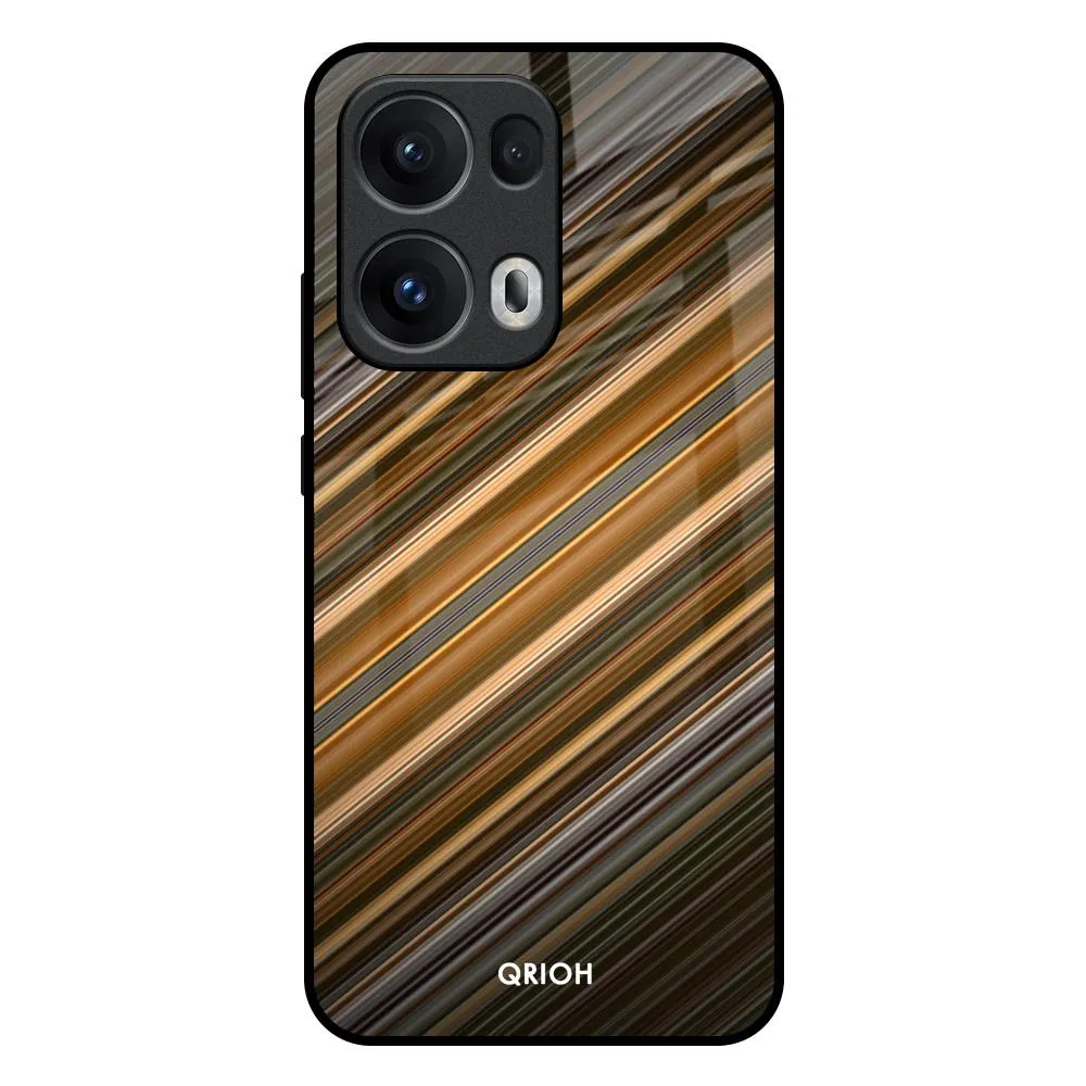 Diagonal Slash Pattern Glass Case for Oppo Reno13 Pro 5G Comfort Design