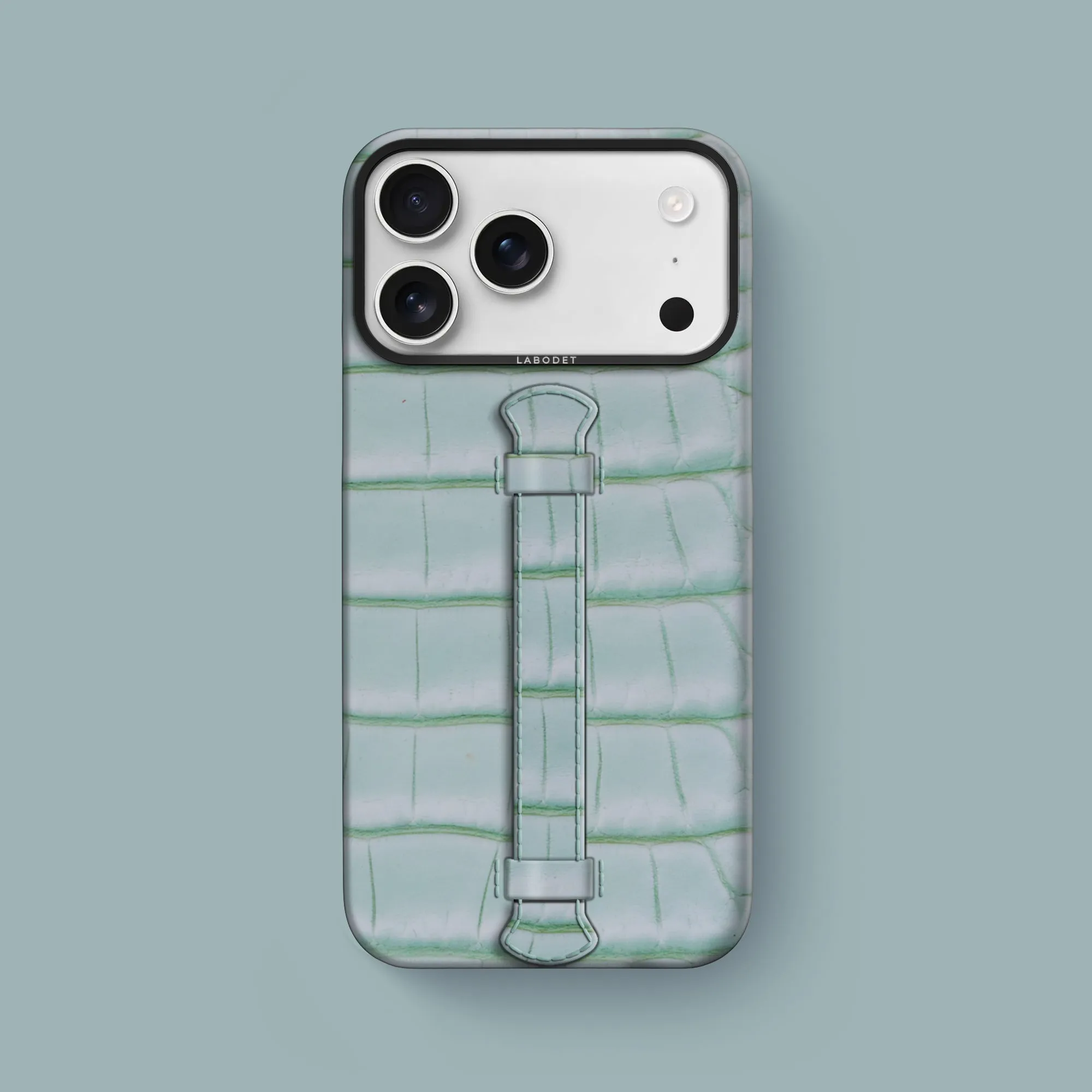 Flexible Texture Center Handle Mint Gum For iPhone 17 Pro Max In Alligator