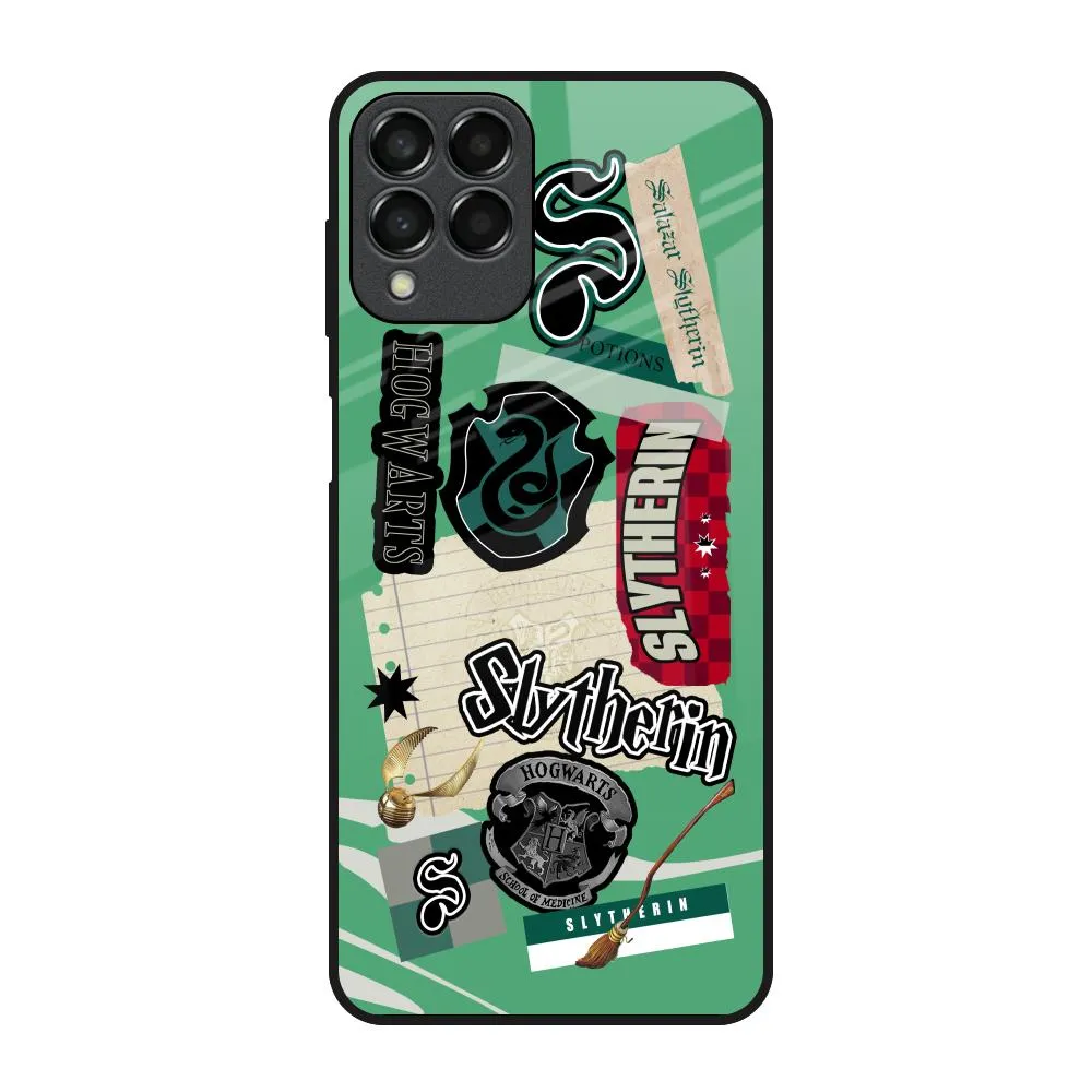 Slytherin Glass Case for Samsung Galaxy M53 5G Flexible Pattern Texture