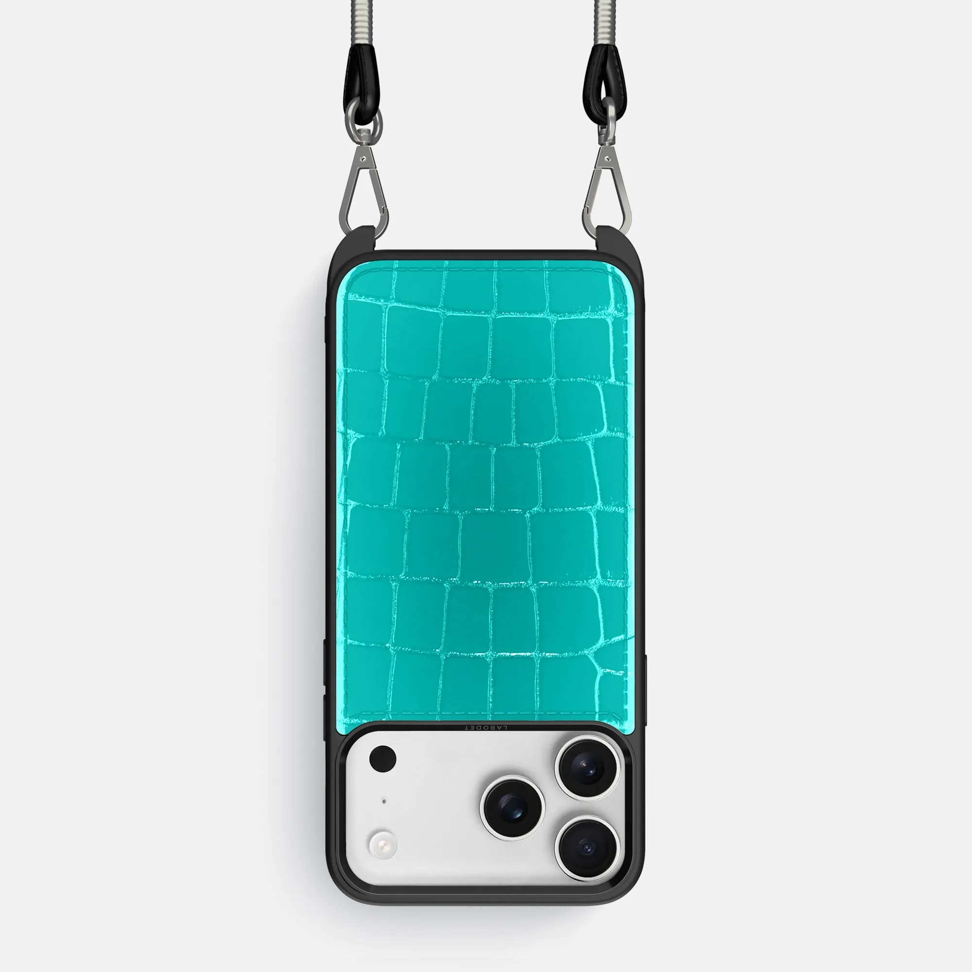 Fashion Design Crossbody Sport Case For iPhone 17 Pro In Shiny Alligator