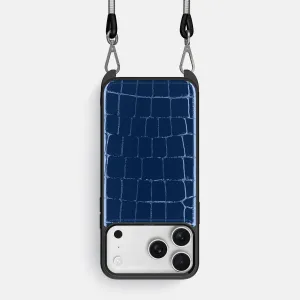 Crossbody Sport Case For iPhone 17 Pro In Shiny Alligator Comfort Accessory Hybrid Edge Finish