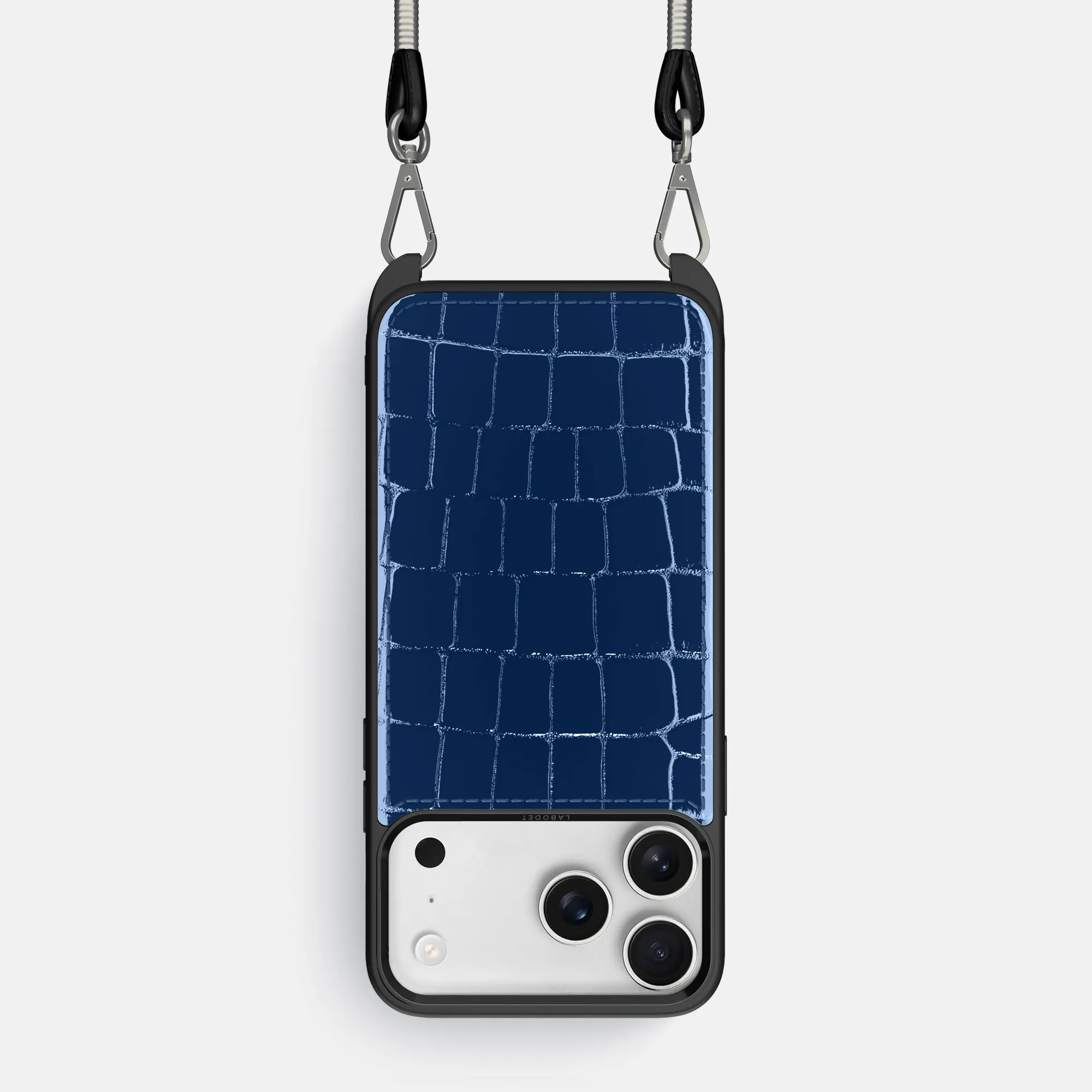 Crossbody Sport Case For iPhone 17 Pro In Shiny Alligator Comfort Accessory Hybrid Edge Finish