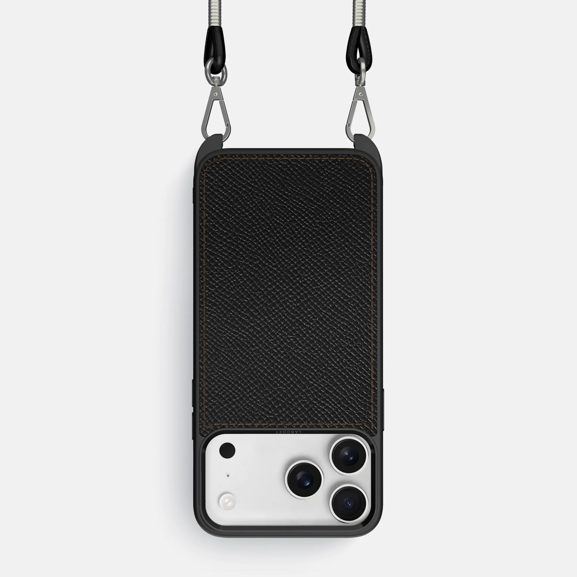 Durable Edge Texture Crossbody Sport Case For iPhone 17 Pro In Epsom-Style Calf