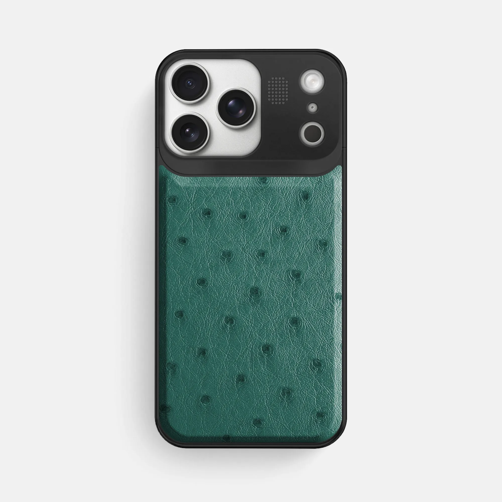 Luxury Grip Metal Case For iPhone 17 Pro Max In Ostrich