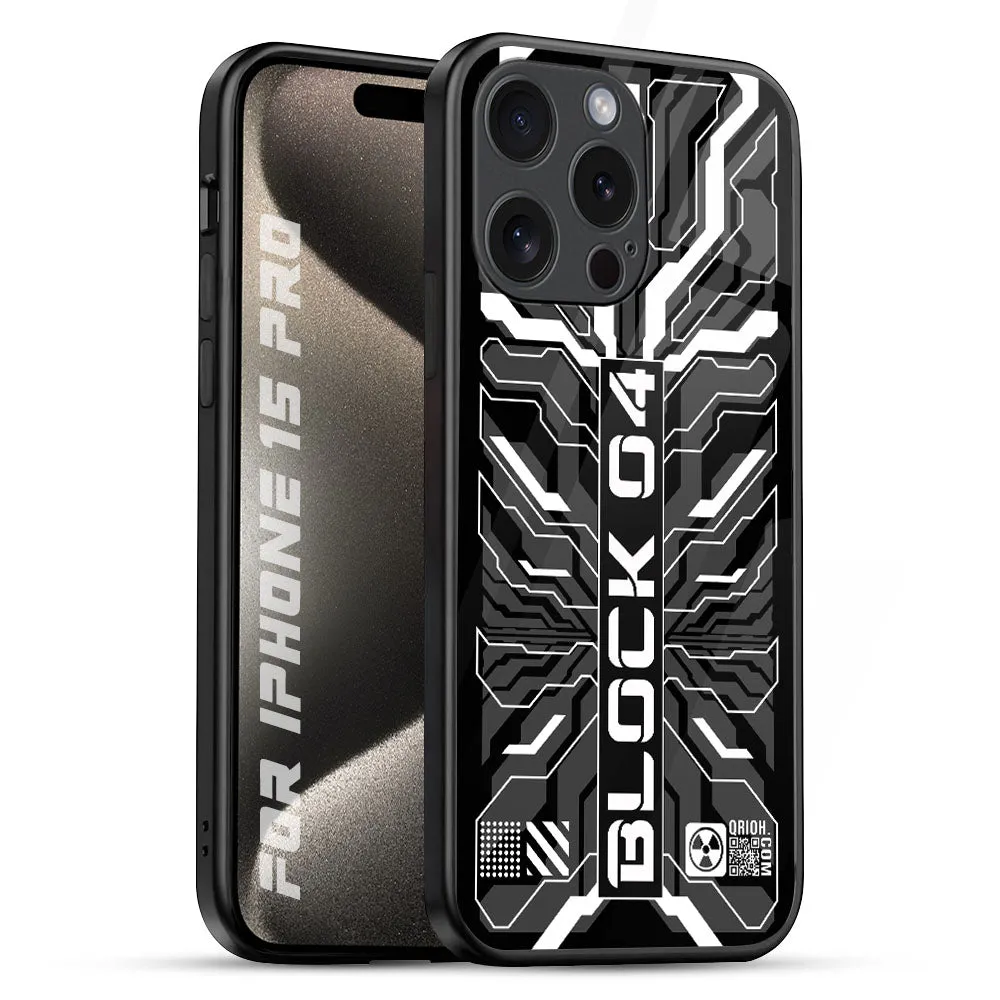 Fashion Touch Monochrome Magic Glass Case for iPhone 15 Pro