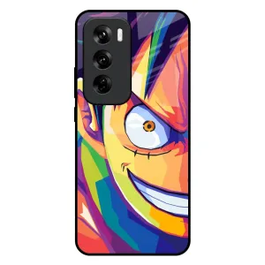 Monkey Wpap Pop Art Glass Case for Oppo Reno 12 Pro 5G Customizable Option