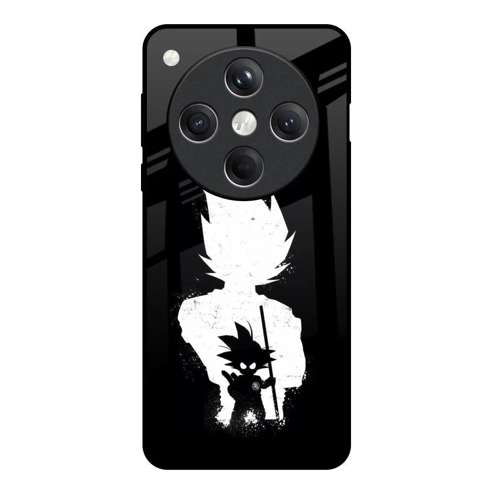 Monochrome Goku Glass Case for Oppo Find X8 5G Hybrid Texture Design