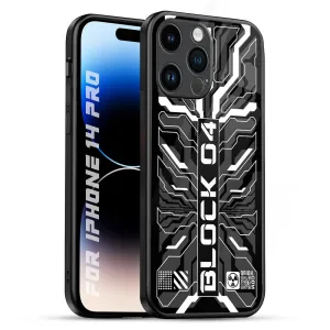 Soft Touching Monochrome Magic Glass Case for iPhone 14 Pro