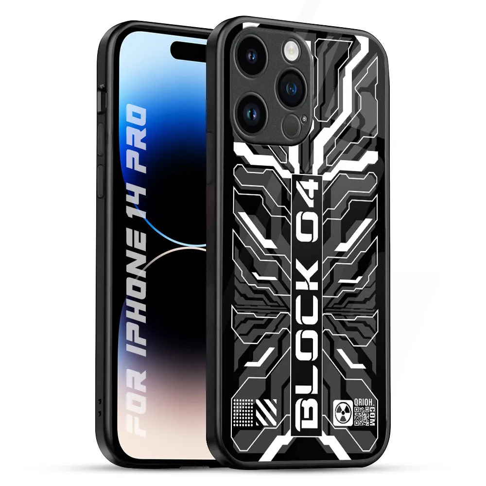 Soft Touching Monochrome Magic Glass Case for iPhone 14 Pro