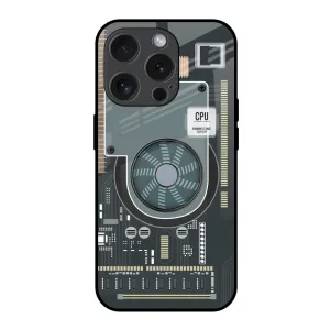 Motherboard Circuit Glass Case for iPhone 15 Pro Comfort Edge Layer Minimal Form