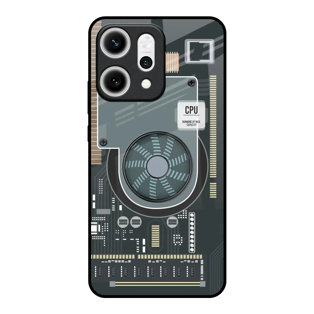 Light Protection Motherboard Circuit Glass Case for Oppo Reno14 5G