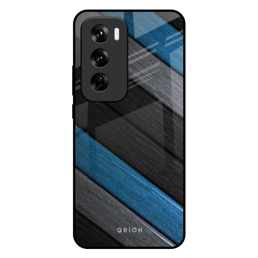Daily Carry Multicolor Wooden Effect Glass Case for Oppo Reno 12 Pro 5G