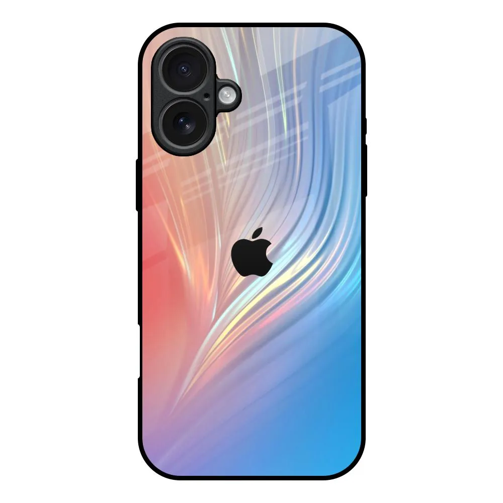 Premium Texture Protective Form Mystic Aurora Glass Case for iPhone 17