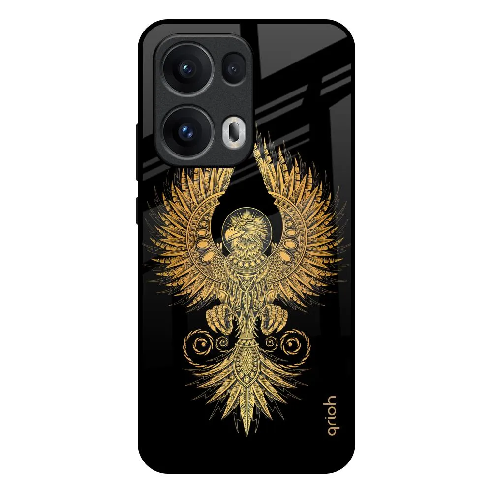 Portable Accessory Mythical Phoenix Art Glass Case for Oppo Reno13 Pro 5G