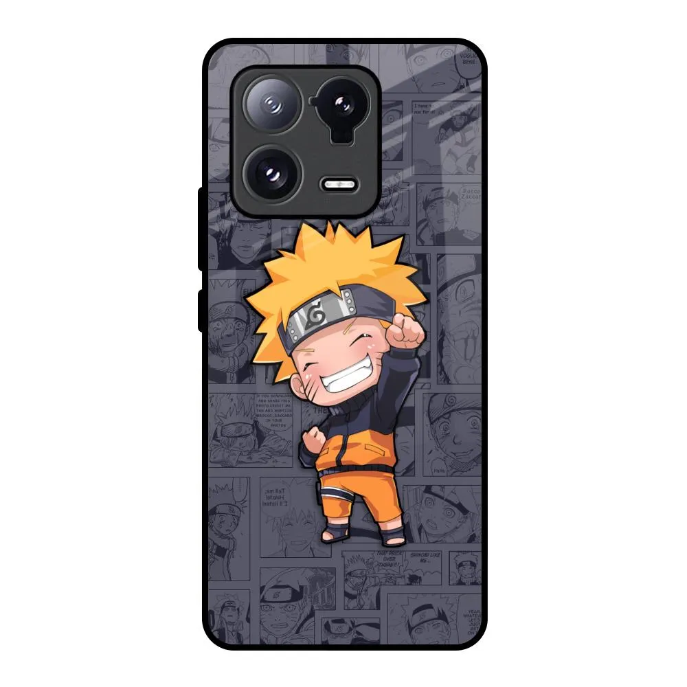 Matte Look Orange Chubby Glass Case for Mi 13 Pro