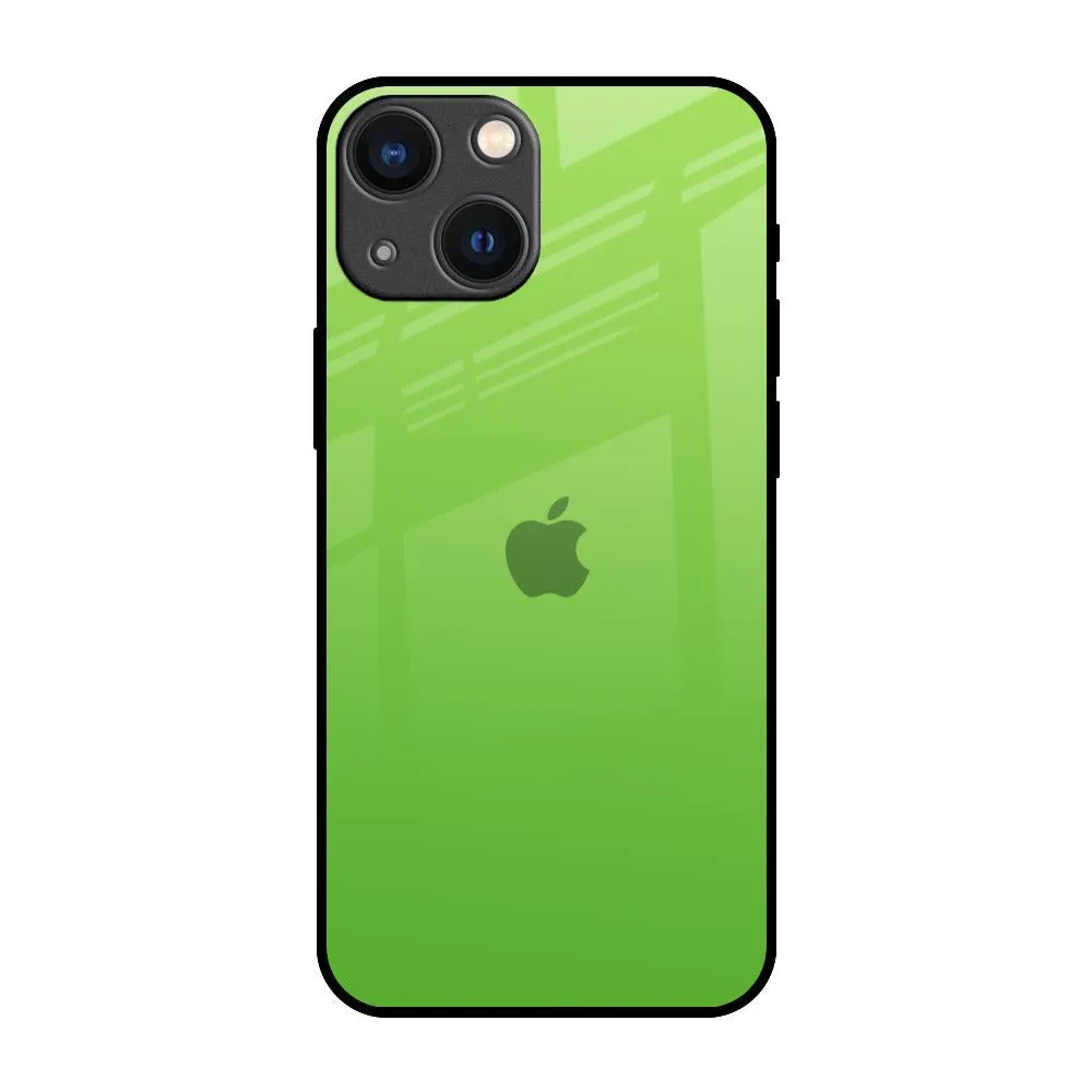 Paradise Green Glass Case For iPhone 14 Plus Stylish Detail Layer Luxury Detail Texture