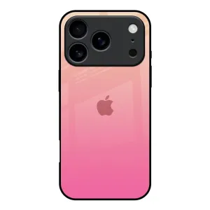 Carbon Fiber Premium Touch Pastel Pink Gradient Glass Case For iPhone 17 Pro