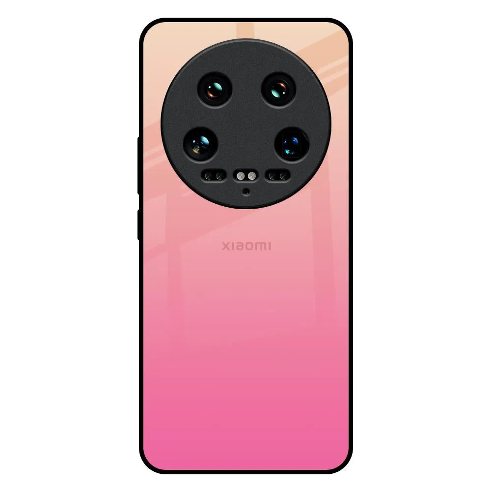 Pastel Pink Gradient Glass Case For Mi 14 Ultra 5G Protective Fit Luxury Look