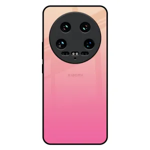 Pastel Pink Gradient Glass Case For Mi 14 Ultra 5G Protective Fit Luxury Look