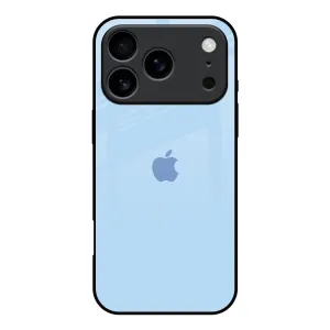 Pastel Sky Blue Glass Case for iPhone 17 Pro Strong Shell Soft Grip Layer